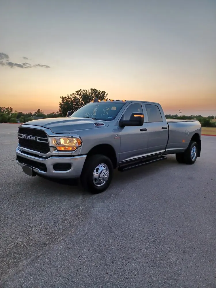 Silver Ram dually truck photographed by Scott Blanchard in his Google review